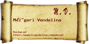 Mágeri Vendelina névjegykártya
